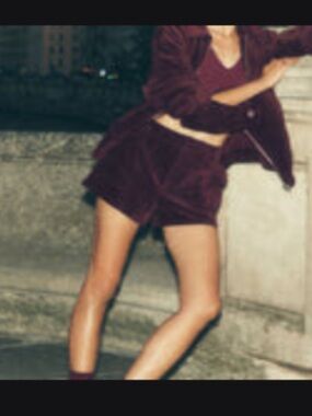 Velvet Short Deep Burgundy